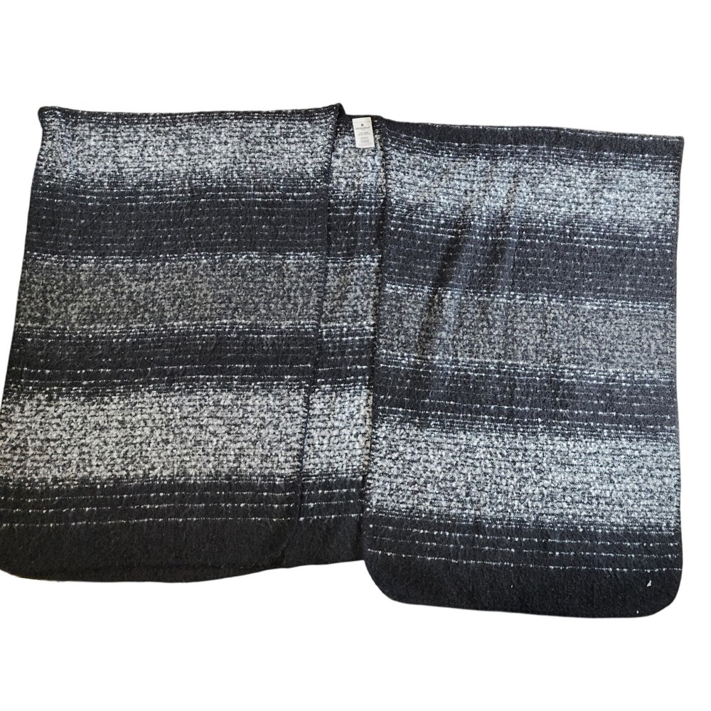 Woolrich Textured Doris Stripe LuxeSoft Cozy Blanket Shawl Wrap Cape One Size - Picture 7 of 7